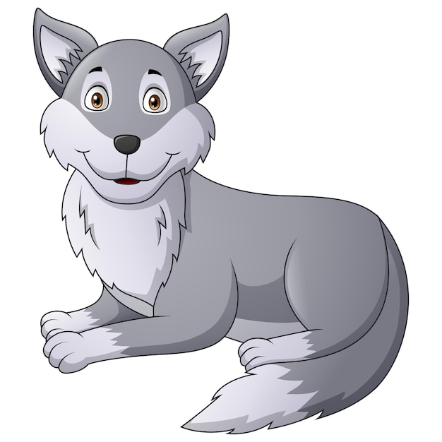 Cartoon wolf character   illustration