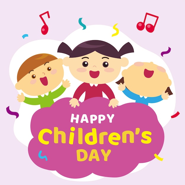 Cartoon world childrens day illustration Premium Vector