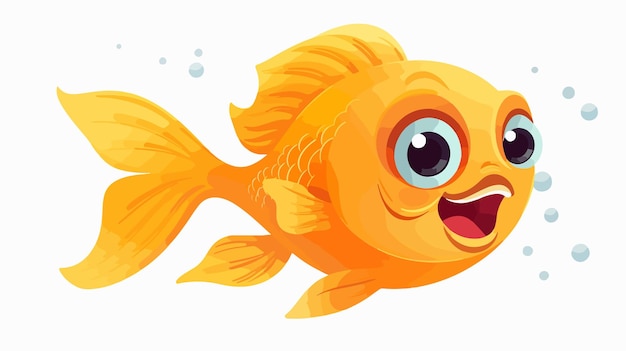 a cartoon yellow fish with big eyes and big eyes