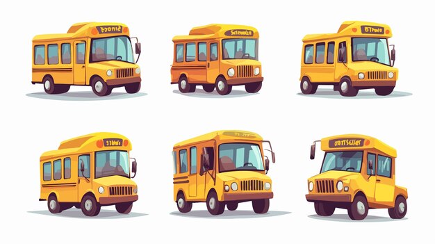 Vector a cartoon of a yellow school bus with the word  go - go  on the front