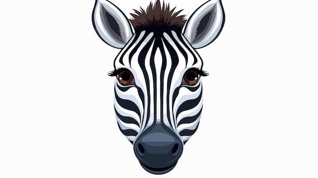 Vector cartoon zebra head illustration