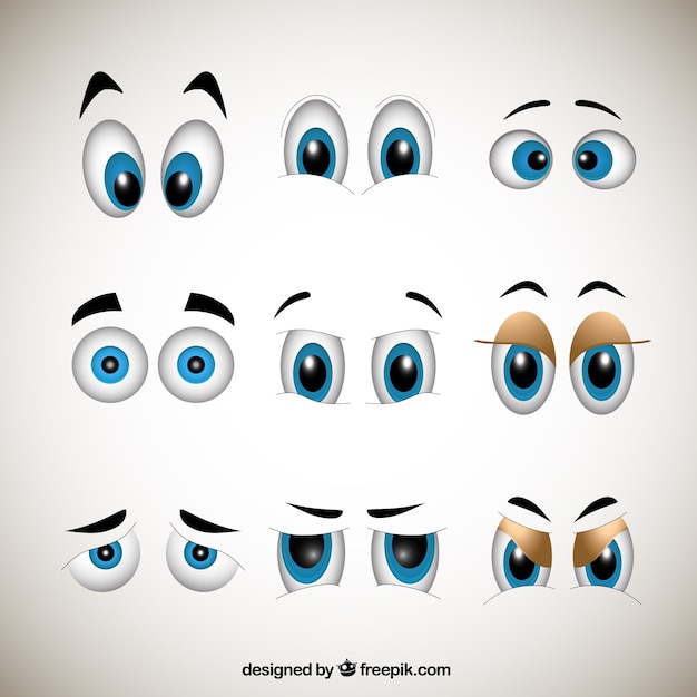 Vector cartoons eyes