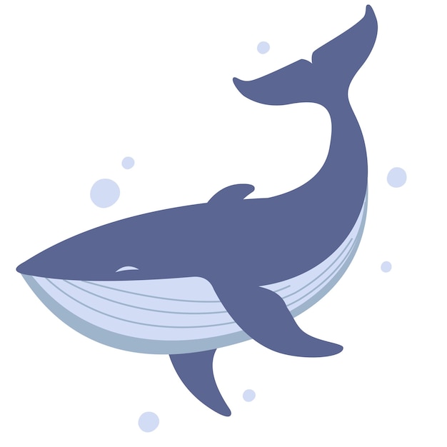 Cartooon Blue whale