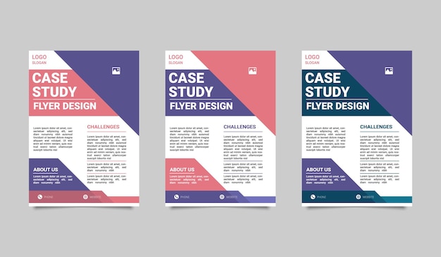 Case study flyer. Case Study Template. Corporate Modern Business Double