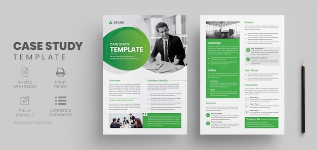 Case study flyer template design