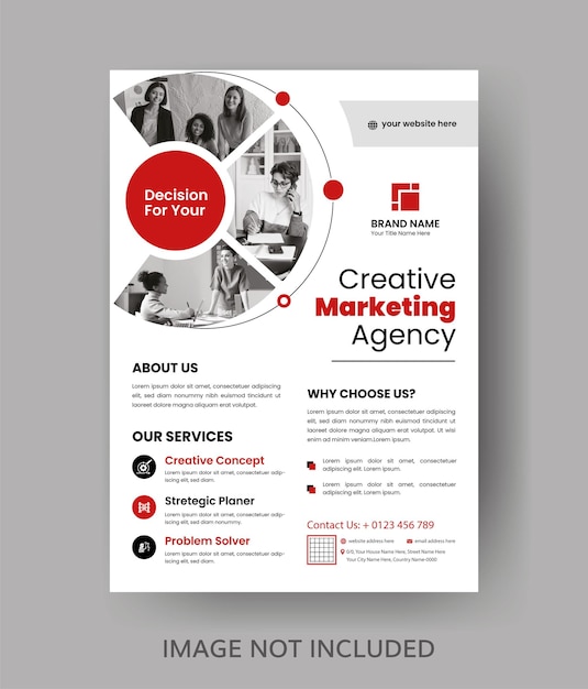 Vector case study layout flyer minimalist business report with simple design