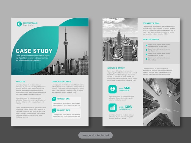 Case study template with minimal design