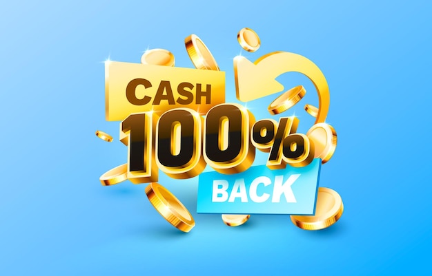 cash back service financial payment label vector