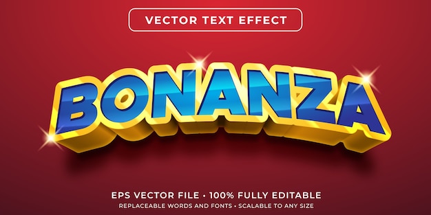 cash bonanza Editable text effect