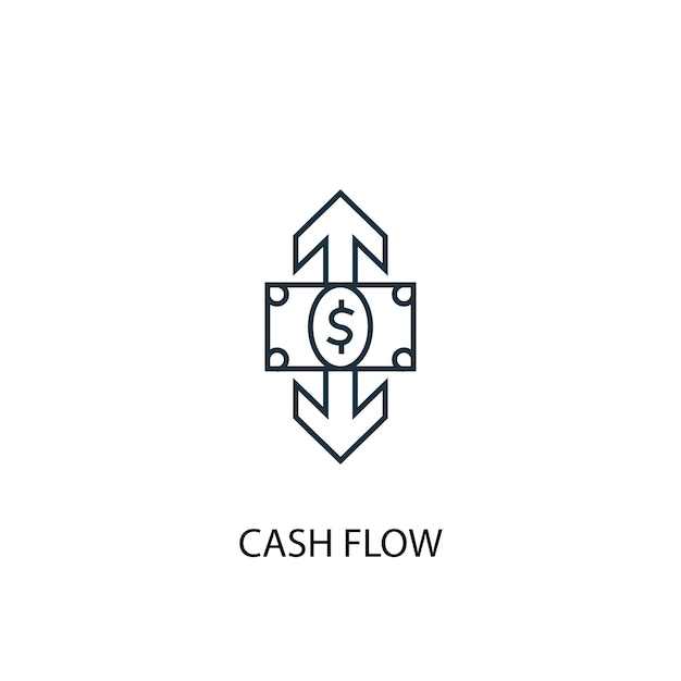 Cash flow concept line icon. Simple element illustration. cash flow concept outline symbol design. Can be used for web and mobile UI/UX