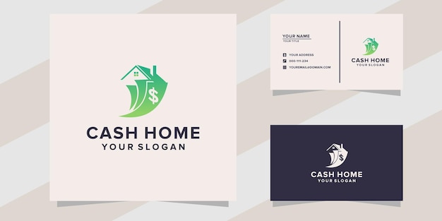 cash home logo and business card template