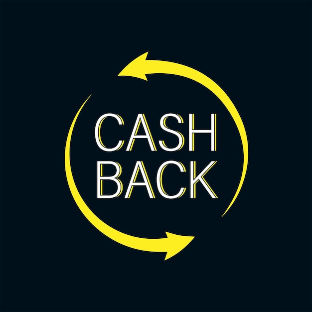 Cashback service financial payment label vector