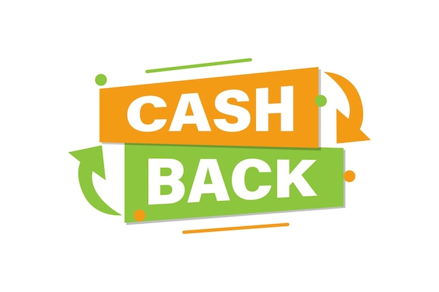 Cashback service financial payment label vector