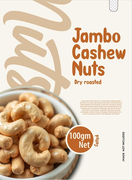 Cashew Nuts business label design