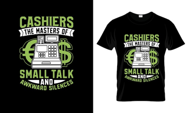 cashier the masters of small talk and colorful Graphic TShirt tshirt print mockup