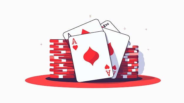 Casino Cards Game Concept Vector Illustration