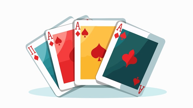 Casino Cards Game Concept Vector Illustration