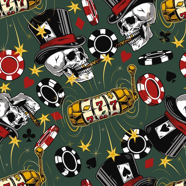 Casino colorful seamless pattern