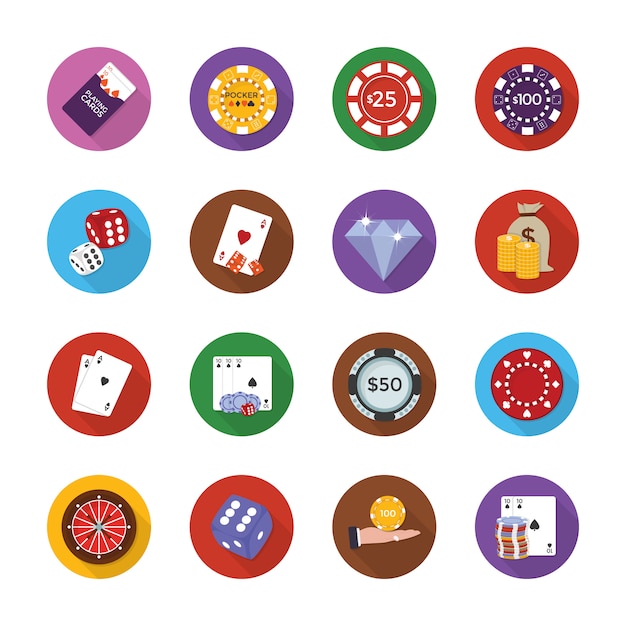 Casino equipments Icons