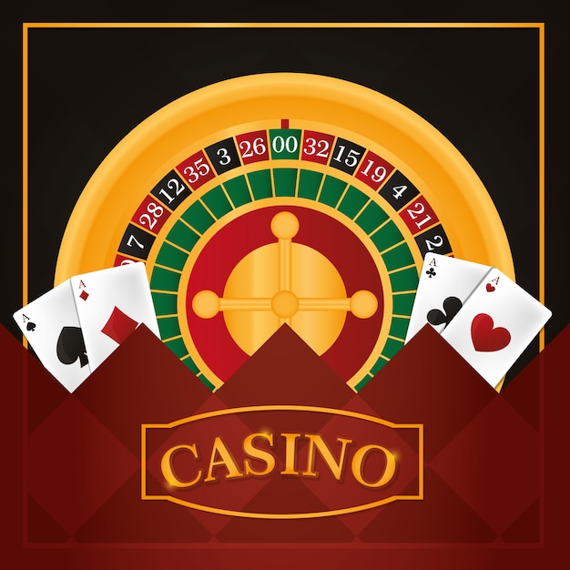 Casino roulette and leisure cards vector illustration graphic design