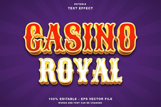 Casino Royal 3D Editable Text Effect