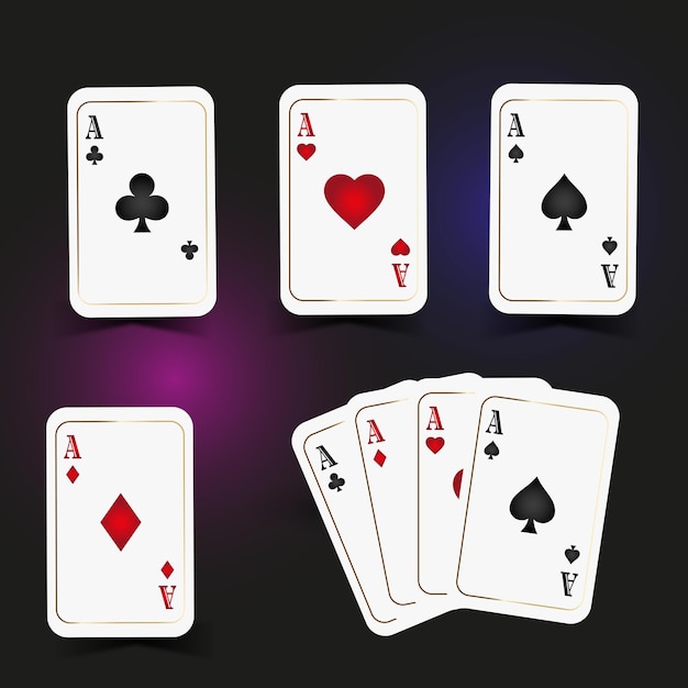 Casino set of aces cards