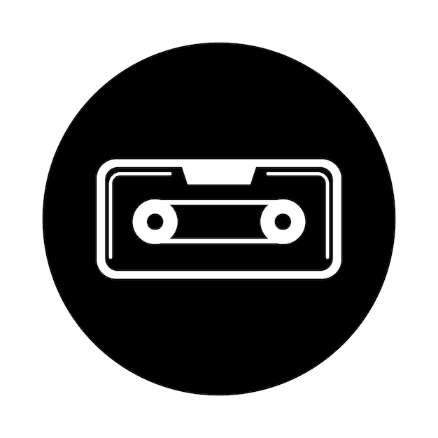 Cassette icon vector