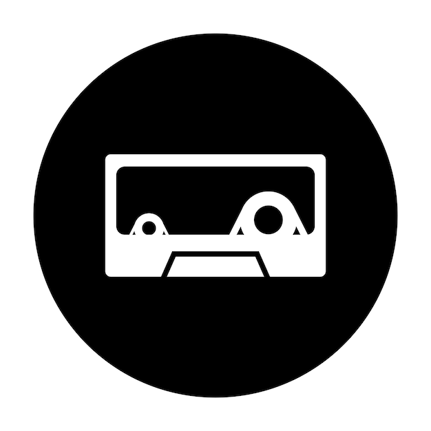 Cassette icon vector