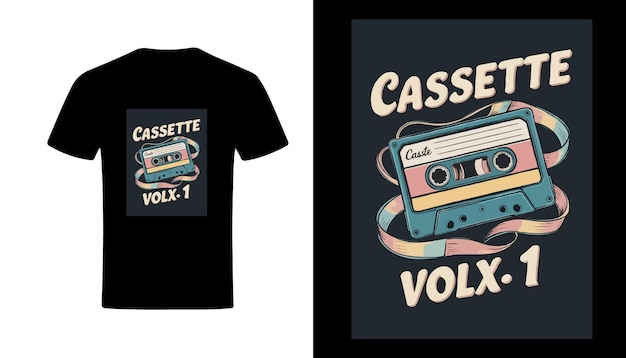 Cassette Vol1 TShirt Design Retro Music Vibes for Vinyl and Tape Enthusiasts