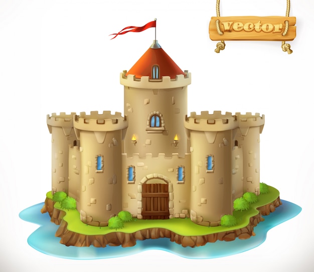 Vector castle, 3d