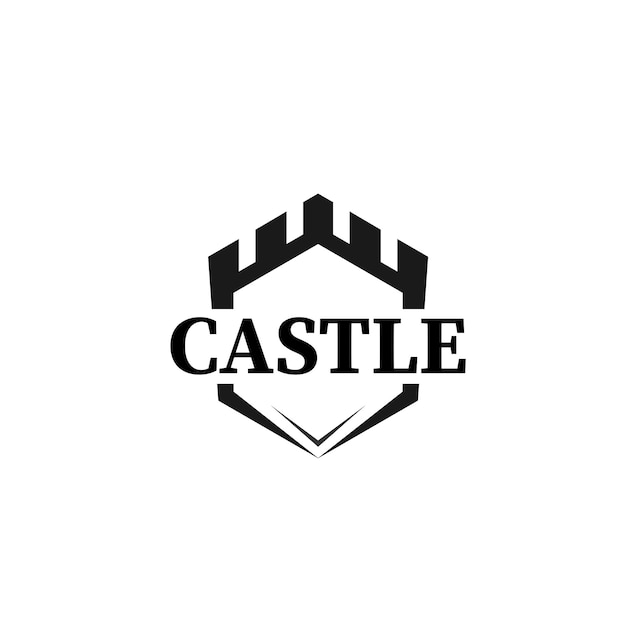 Castle fortress logo design building symbol logo