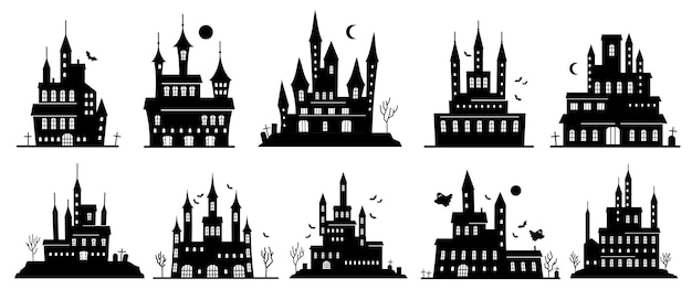 Castle halloween silhouette