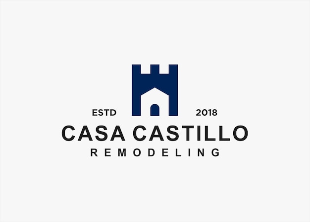 castle house logo design vector illustration on white background