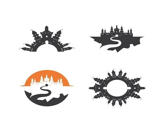 Castle icon vector illustration design template