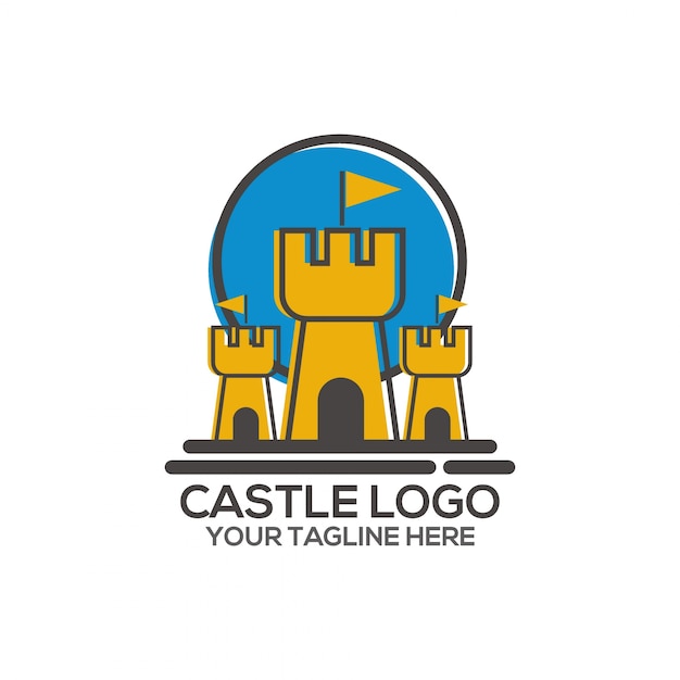 Castle logo concept vector