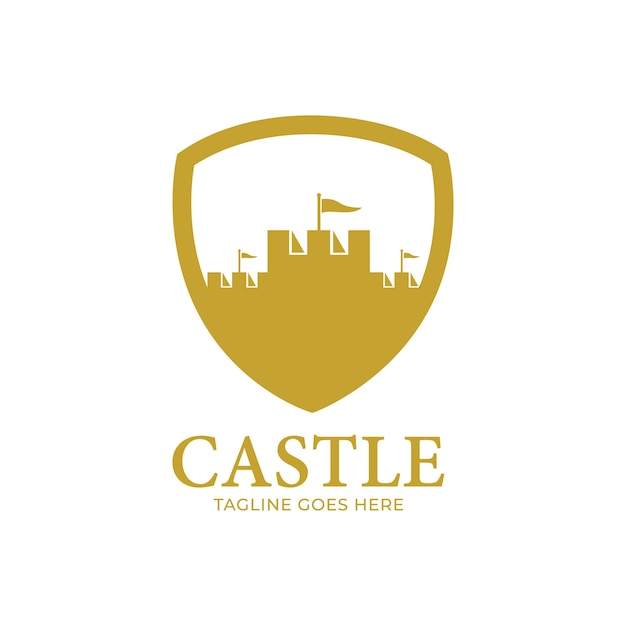 castle logo design template