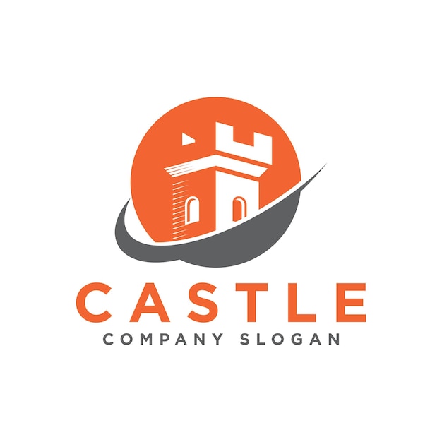 Castle Logo Design Vector Template