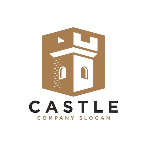 Castle Logo Design Vector Template