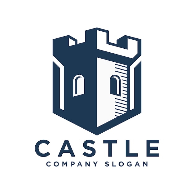 Castle Logo Design Vector Template