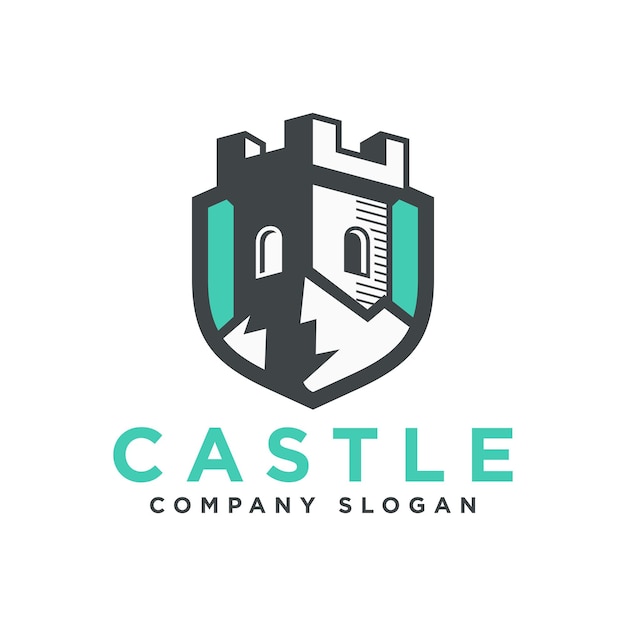 Castle Logo Design Vector Template