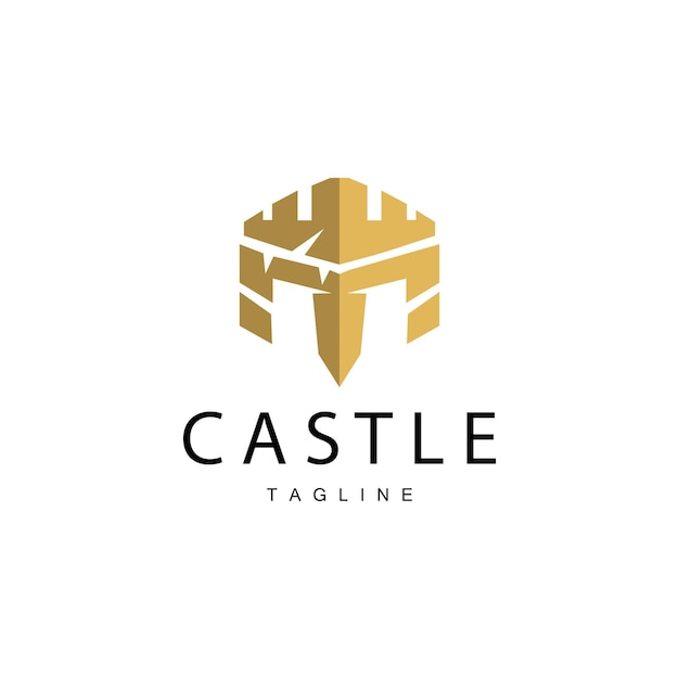 Castle Logo Elegant Luxury Simple Design Royal Castle Vector Shield Templet Illustration Icon