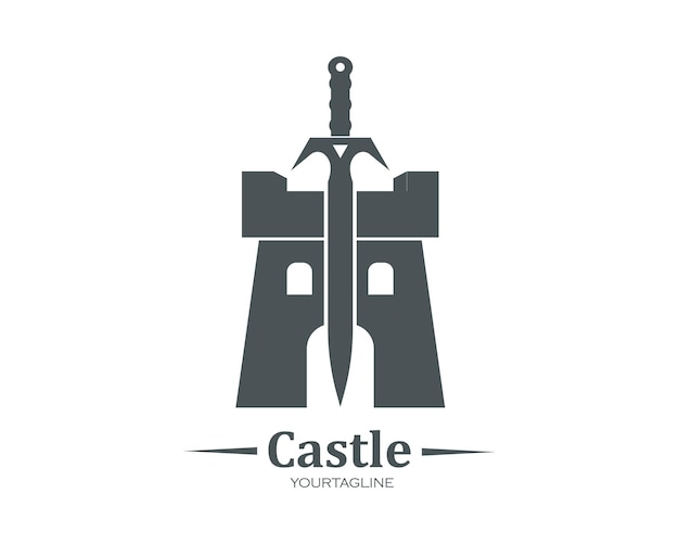 Castle logo icon vector illustration design template