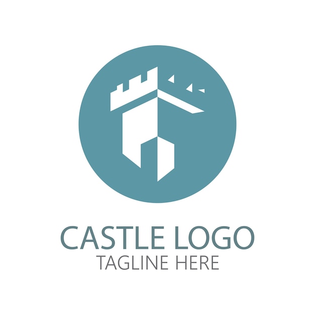 Castle Logo symbol vector illustration design template