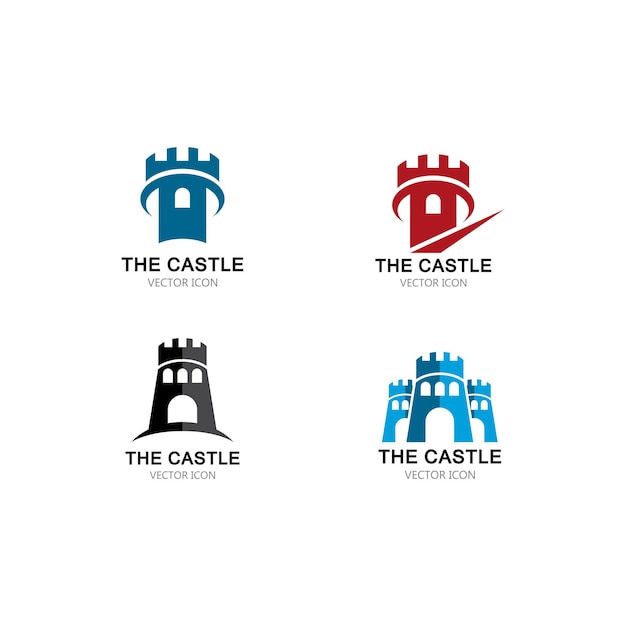 Castle Logo vector icon illustration