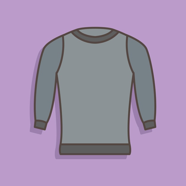 Casual sweater concept in minimal cartoon style