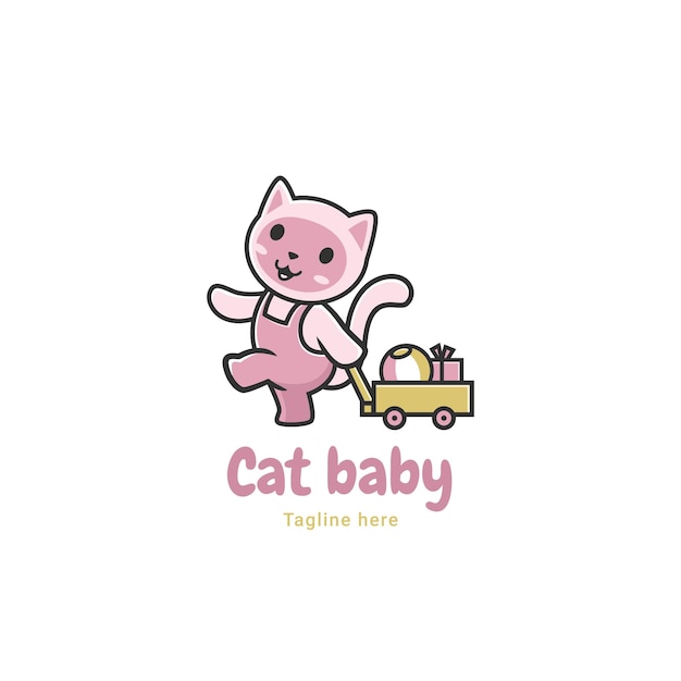 Cat baby logo