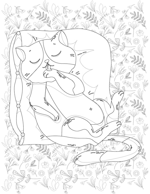 Cat Coloring Page