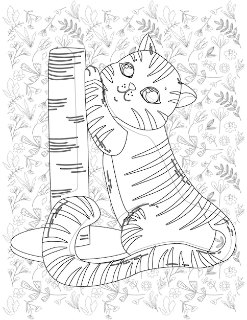 Cat Coloring Page