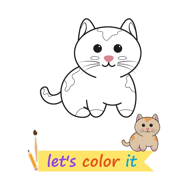 Cat coloring pictures for children