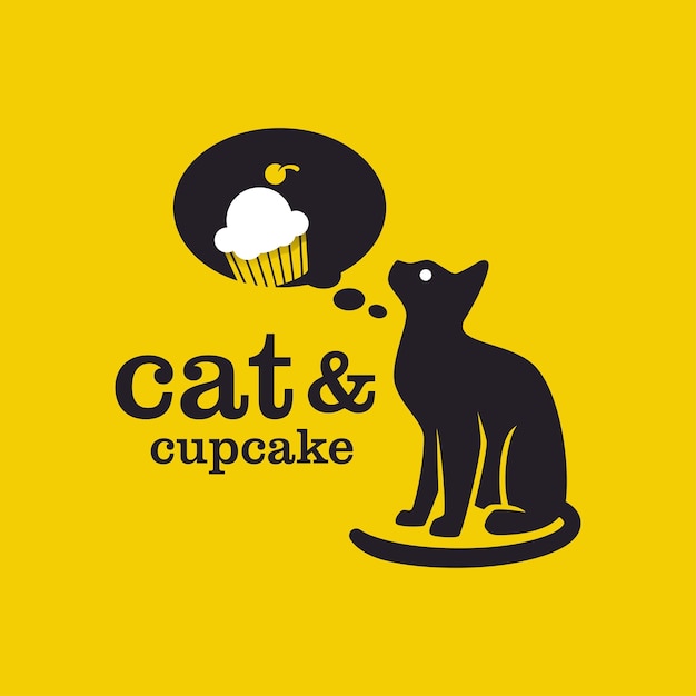 Cat Cupcake Logo